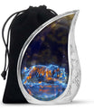 Blue Tiger Design Cremation Urn - Large Urns For Female & Male