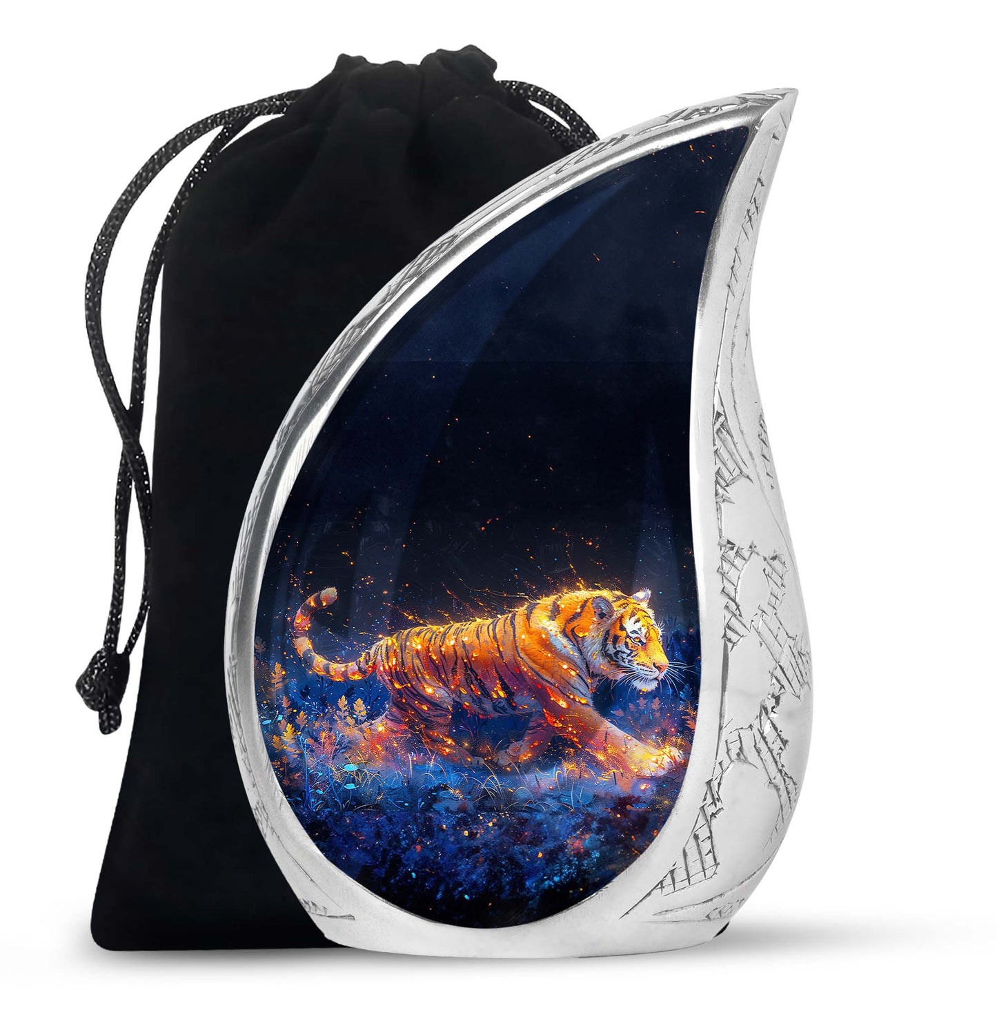 Personalized Tiger Cremation Urn for Mom - 10-inch, 200 cu in - Yatskia