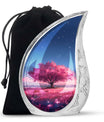 Tree of Life Urn for Human Ashes - Pink Cherry Blossom Design