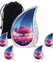 Tree of Life Urn for Human Ashes - Pink Cherry Blossom Design