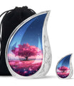 Tree of Life Urn for Human Ashes - Pink Cherry Blossom Design