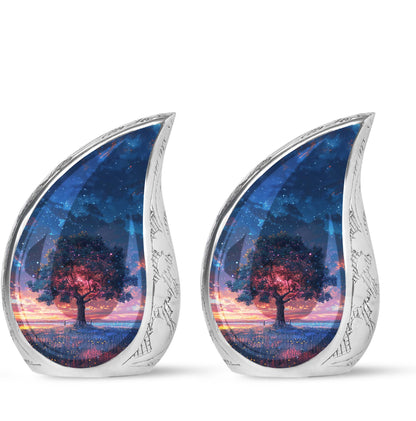 Personalized Tree of Life Cremation Urn for Human Ashes - 10-inch, 200 cu in - Yatskia