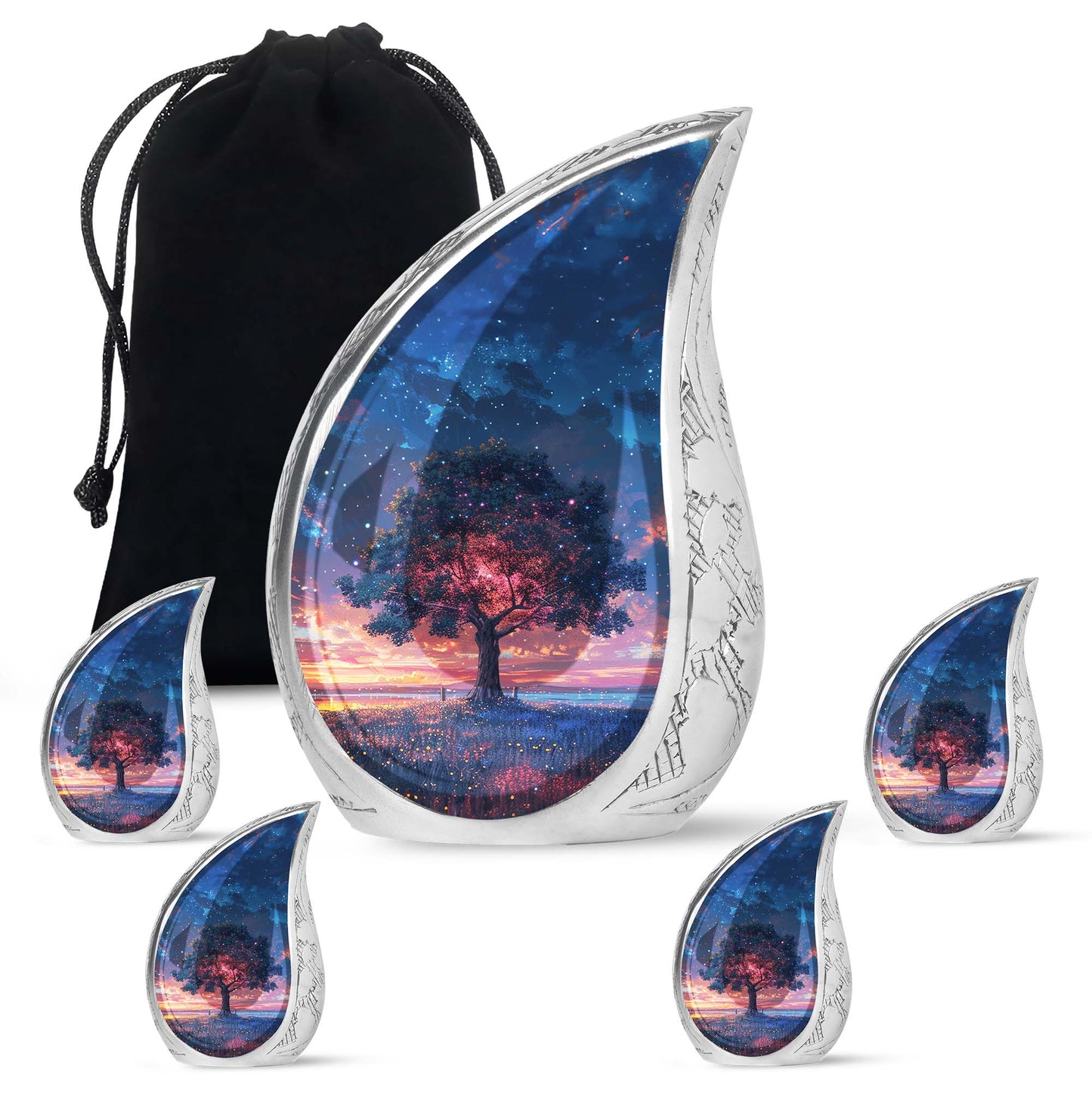 Personalized Tree of Life Cremation Urn for Human Ashes - 10-inch, 200 cu in - Yatskia