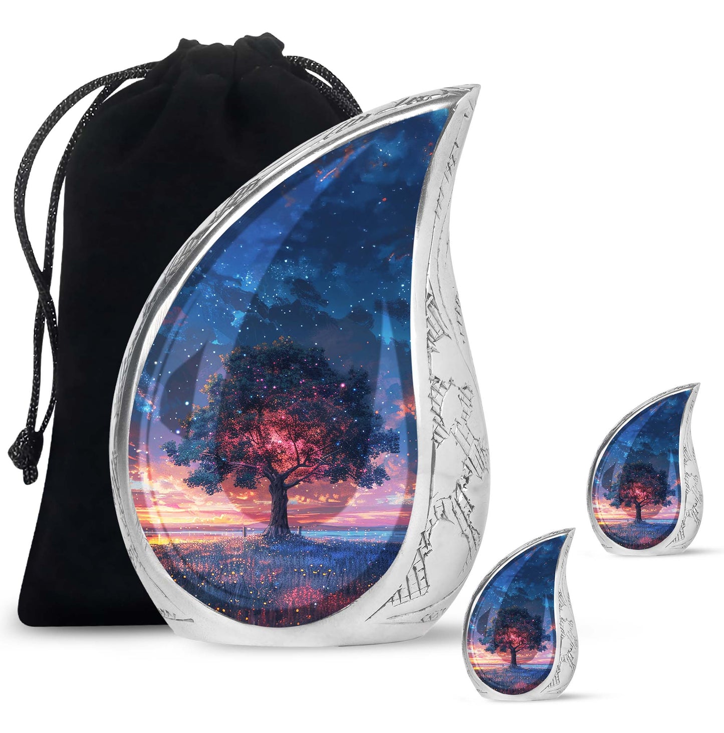 Personalized Tree of Life Cremation Urn for Human Ashes - 10-inch, 200 cu in - Yatskia