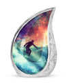 Surfing Man In Ocean - Decorative Unique Urn For Ashes Adult Male