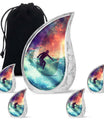 Surfing Man In Ocean - Decorative Unique Urn For Ashes Adult Male