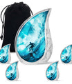Midnight Surf Odyssey - Large Urn Memorial, Funeral Cremation Urn