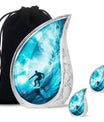 Midnight Surf Odyssey - Large Urn Memorial, Funeral Cremation Urn