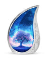 Tree of Life Burial Urn – Beautiful Artistic Blue Urn For Funeral Ashes