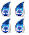 Tree of Life Burial Urn – Beautiful Artistic Blue Urn For Funeral Ashes