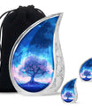 Tree of Life Burial Urn – Beautiful Artistic Blue Urn For Funeral Ashes