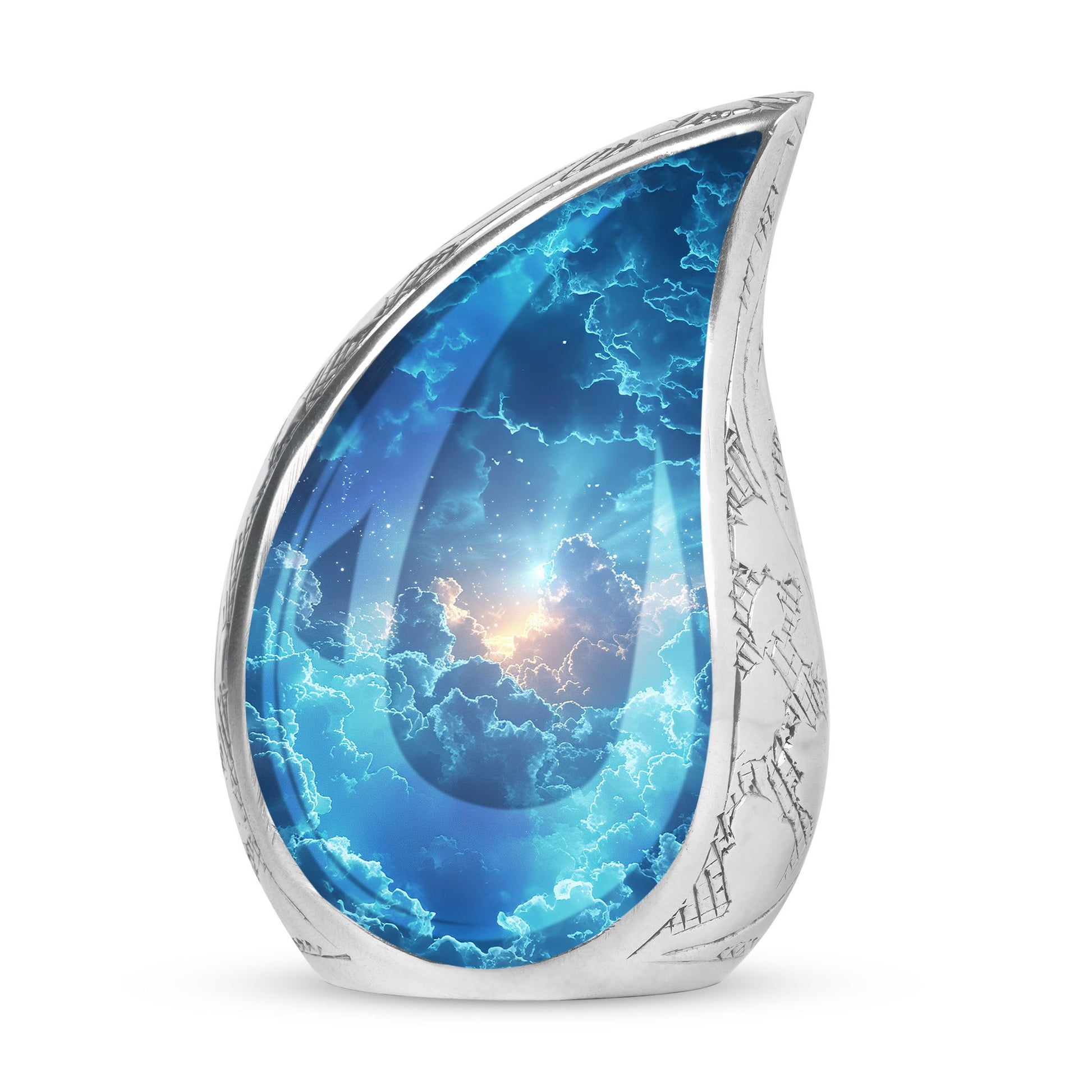 Beautiful Blue Sky and Sun Urn - Unique Urns For Human Ashes