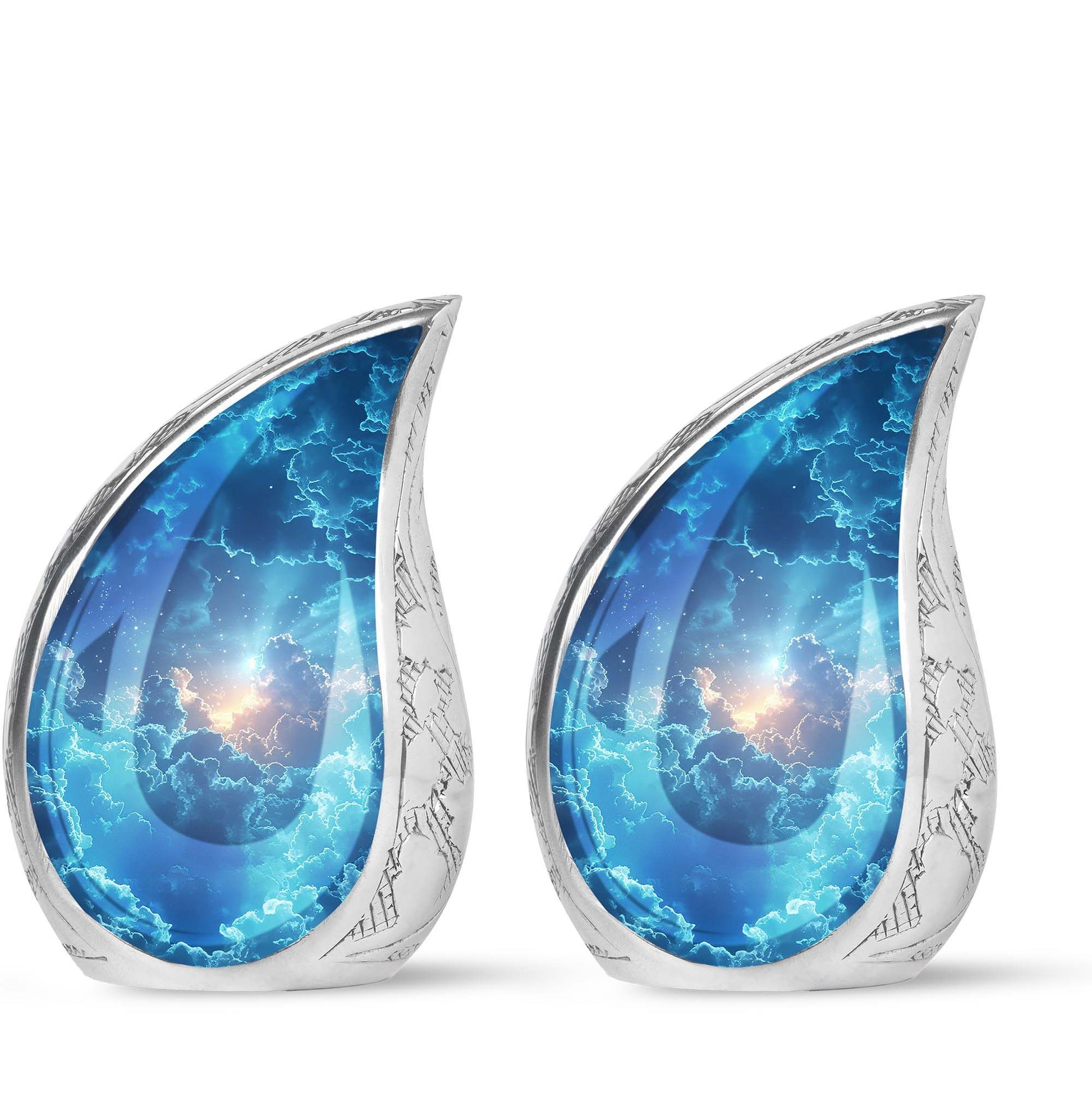 Beautiful Blue Sky and Sun Urn - Unique Urns For Human Ashes