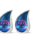 Night Pink Tree Cremation Urn - Beautiful Night Sky Burial Urn For Women