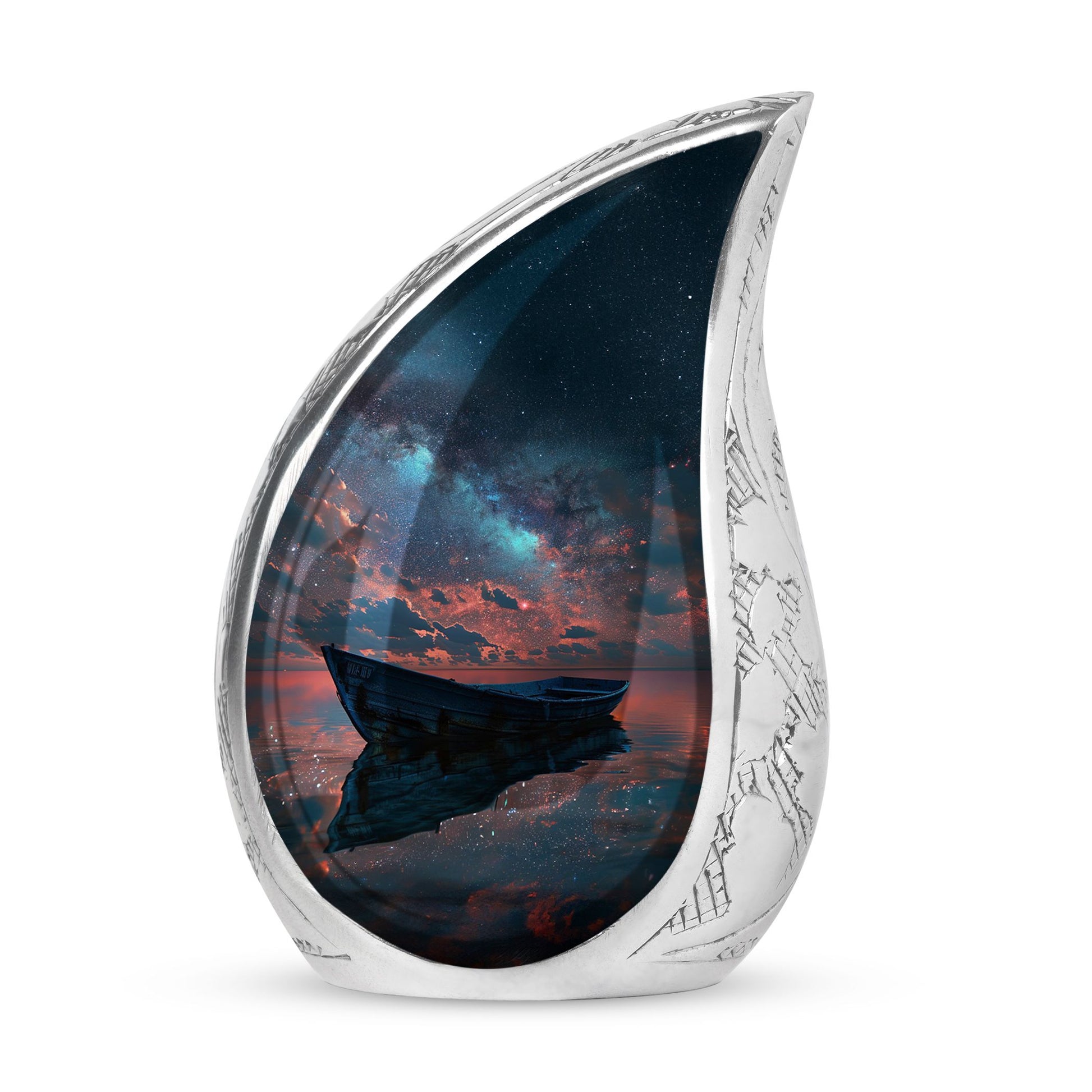 Boat Night Sky Urn – Celestial Vessel Design for Memorial Keepsakes