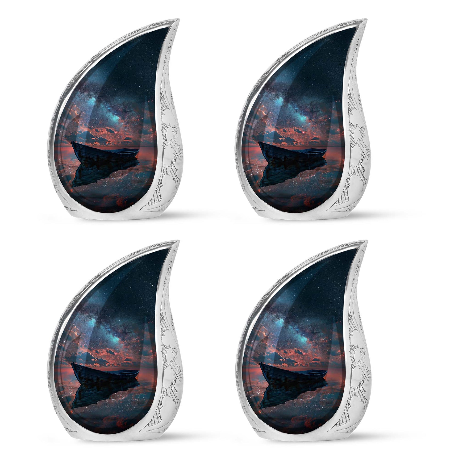 Boat Night Sky Urn – Celestial Vessel Design for Memorial Keepsakes