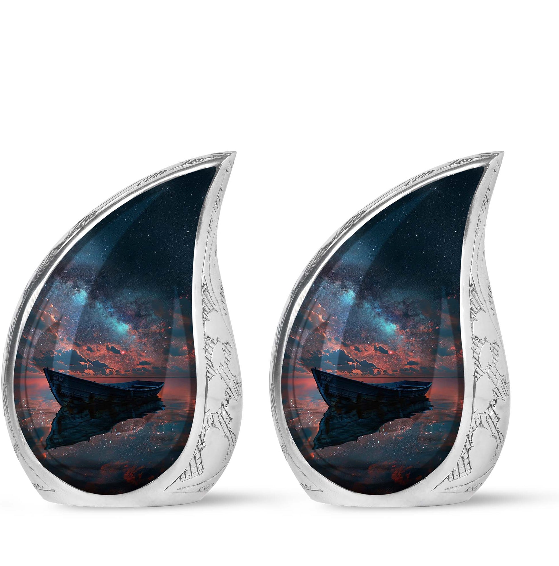 Boat Night Sky Urn – Celestial Vessel Design for Memorial Keepsakes