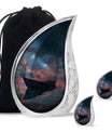 Boat Night Sky Urn – Celestial Vessel Design for Memorial Keepsakes