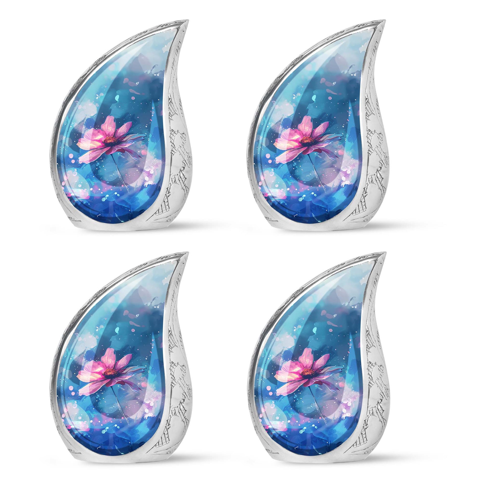 Beautiful Pink Flower Cremation Urn for Ashes - Decorative Unique Urn For Women