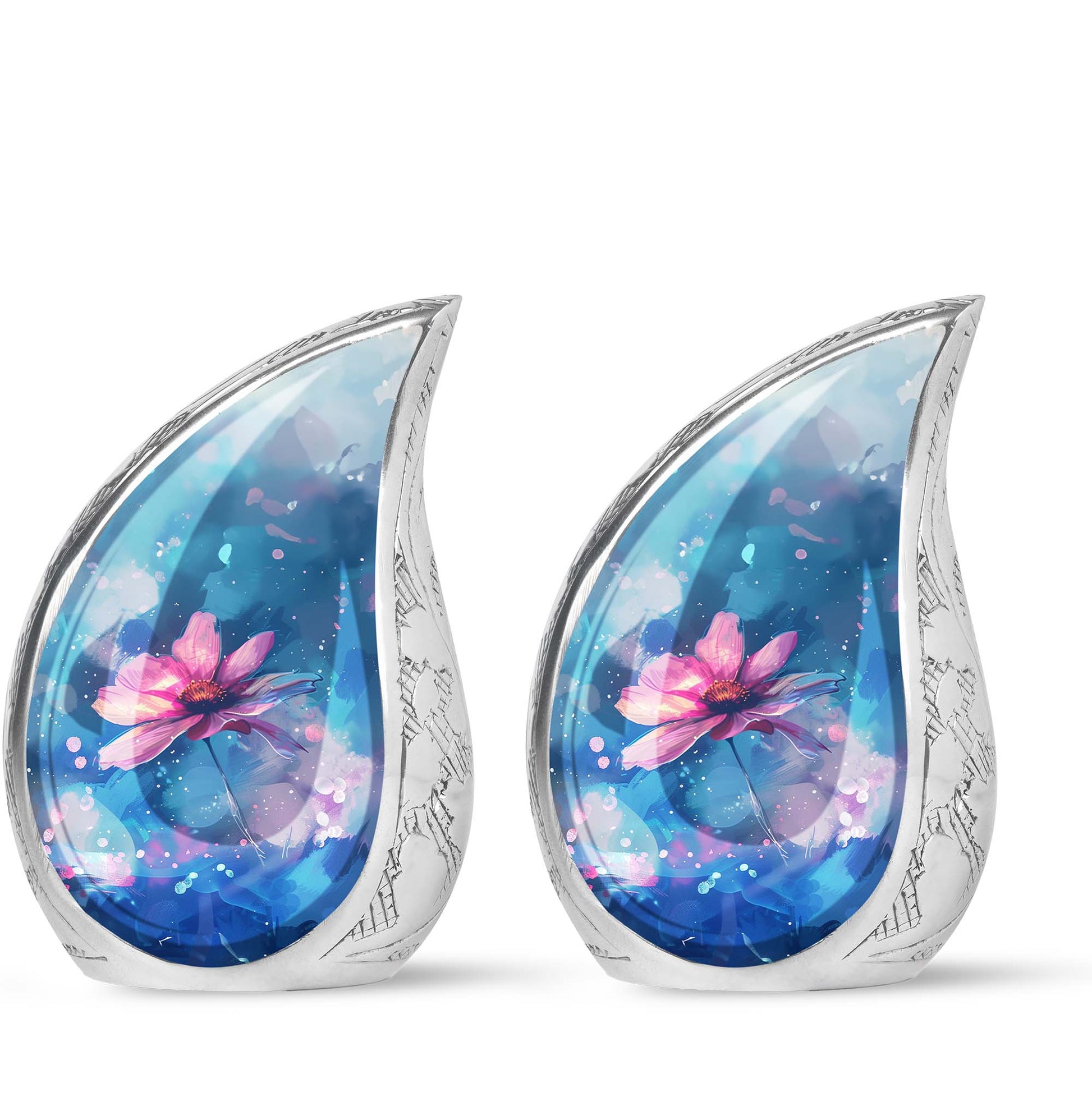 Beautiful Pink Flower Cremation Urn for Ashes - Decorative Unique Urn For Women