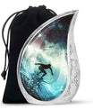 Surfer-Ocean Themed Cremation Urn - Urns For Ashes Large