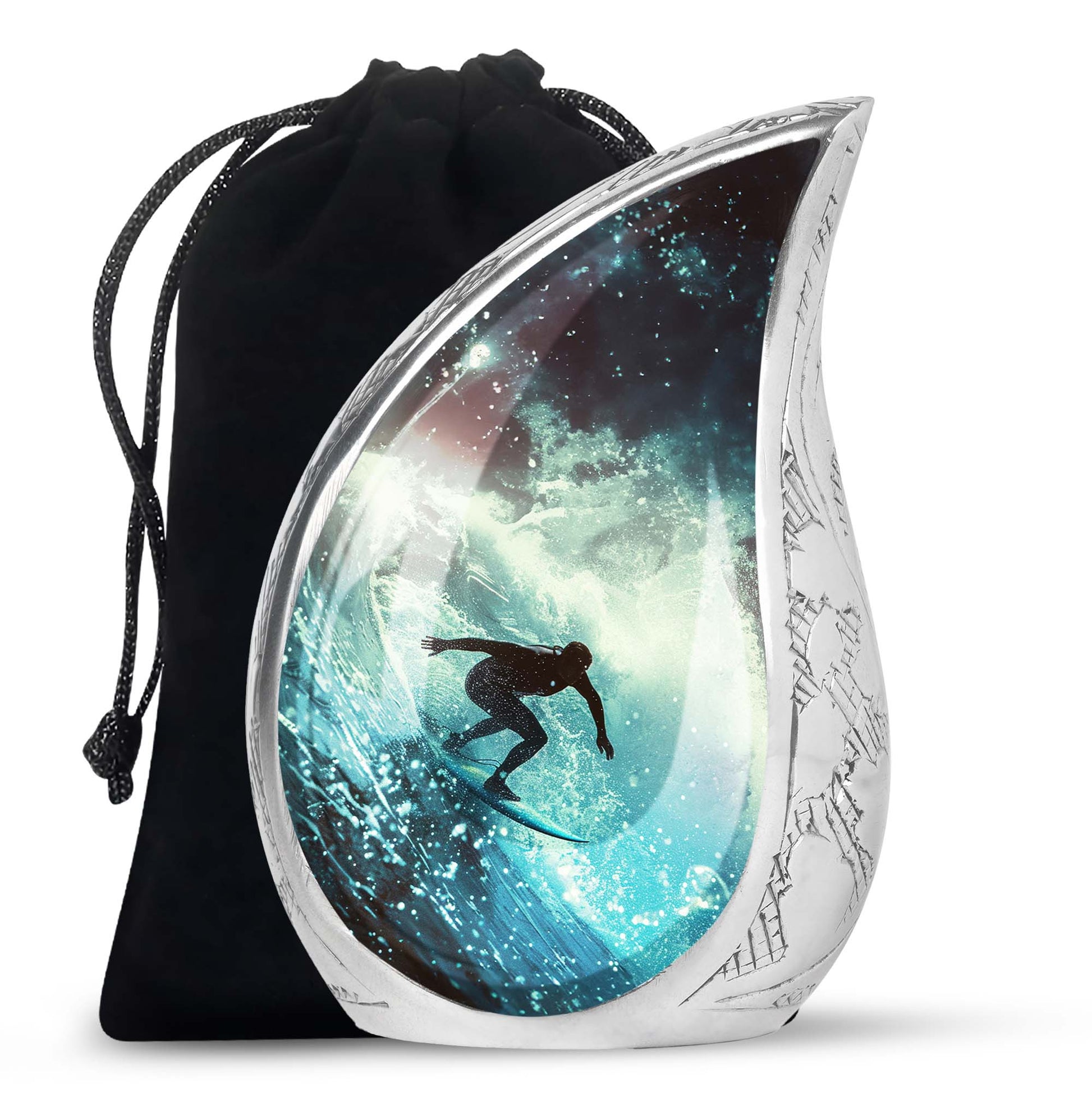 Surfer-Ocean Themed Cremation Urn - Urns For Ashes Large