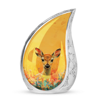 Personalized Deer Cremation Urn for Mom - 10-inch, 200 cu in - Yatskia
