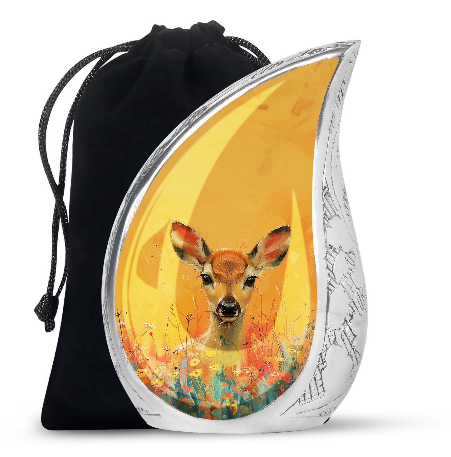 Personalized Deer Cremation Urn for Mom - 10-inch, 200 cu in - Yatskia