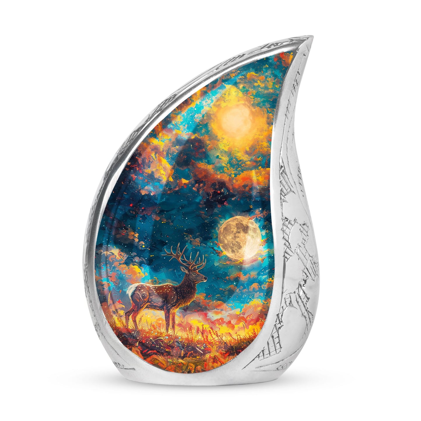 Personalized Deer Cremation Urn for Adults - 10-inch, 200 cu in - Yatskia