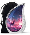 Deer Burial Urn with Beautiful Scenic Design – Unique Urn for Women