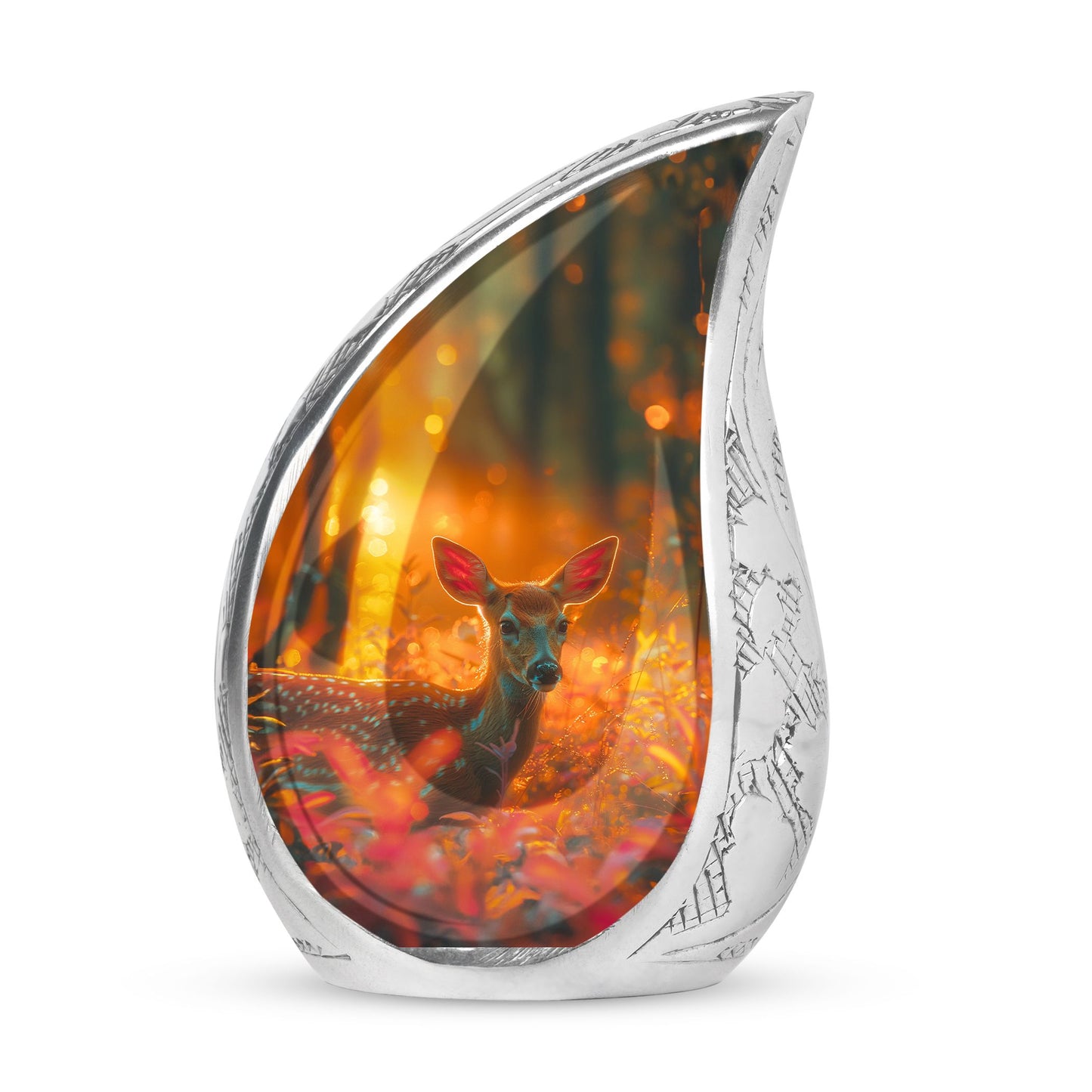 Personalized Deer Cremation Urn for Human Ashes - 10-inch, 200 cu in - Yatskia
