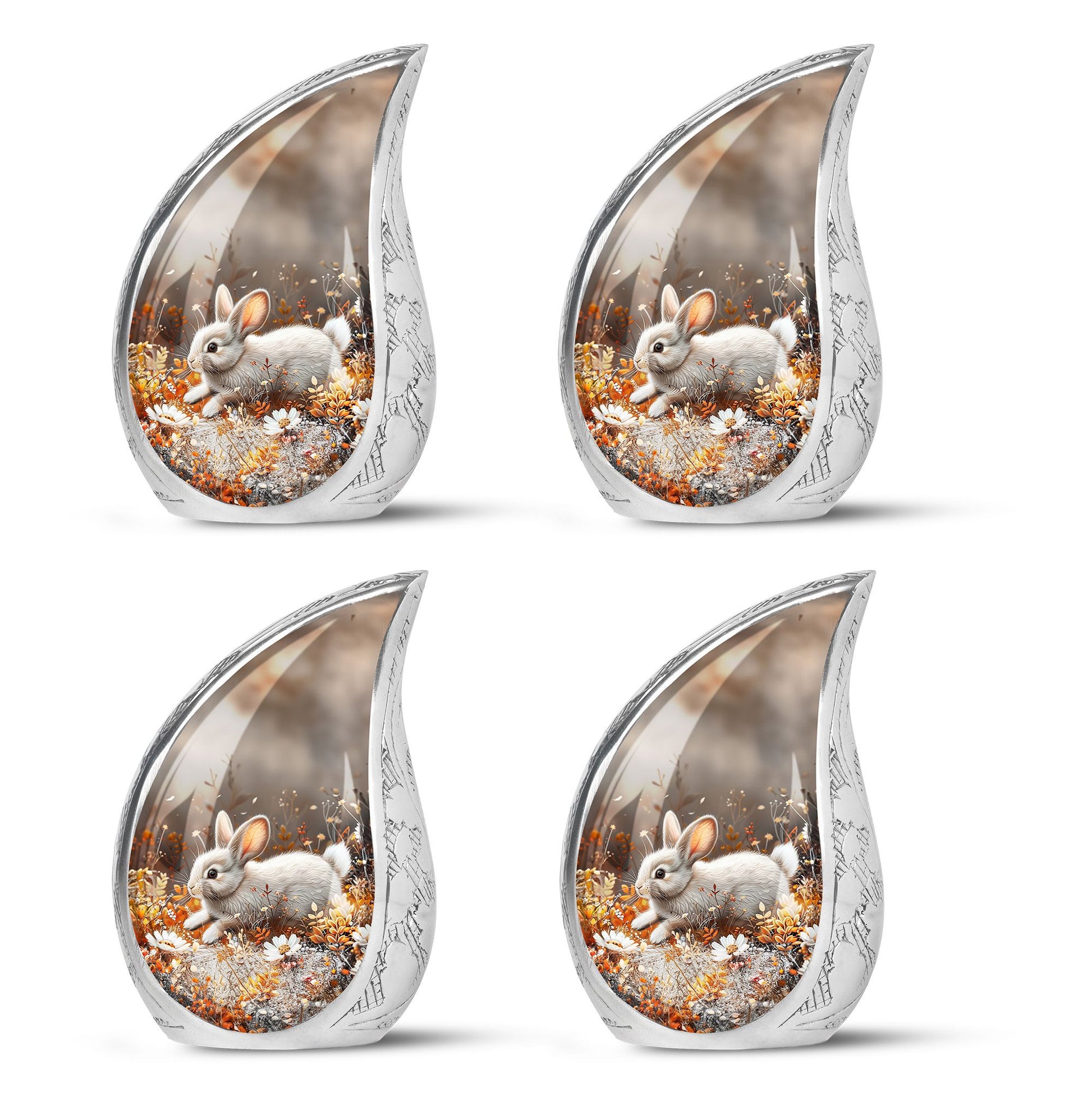 Forest Rabbit Meadow - Rabbit Urn Memorial, Funeral Shape Urn