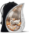 Forest Rabbit Meadow - Rabbit Urn Memorial, Funeral Shape Urn