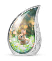 Green Baby Bunny Rabbit Urn – Beautiful Memorial for Pet Rabbits