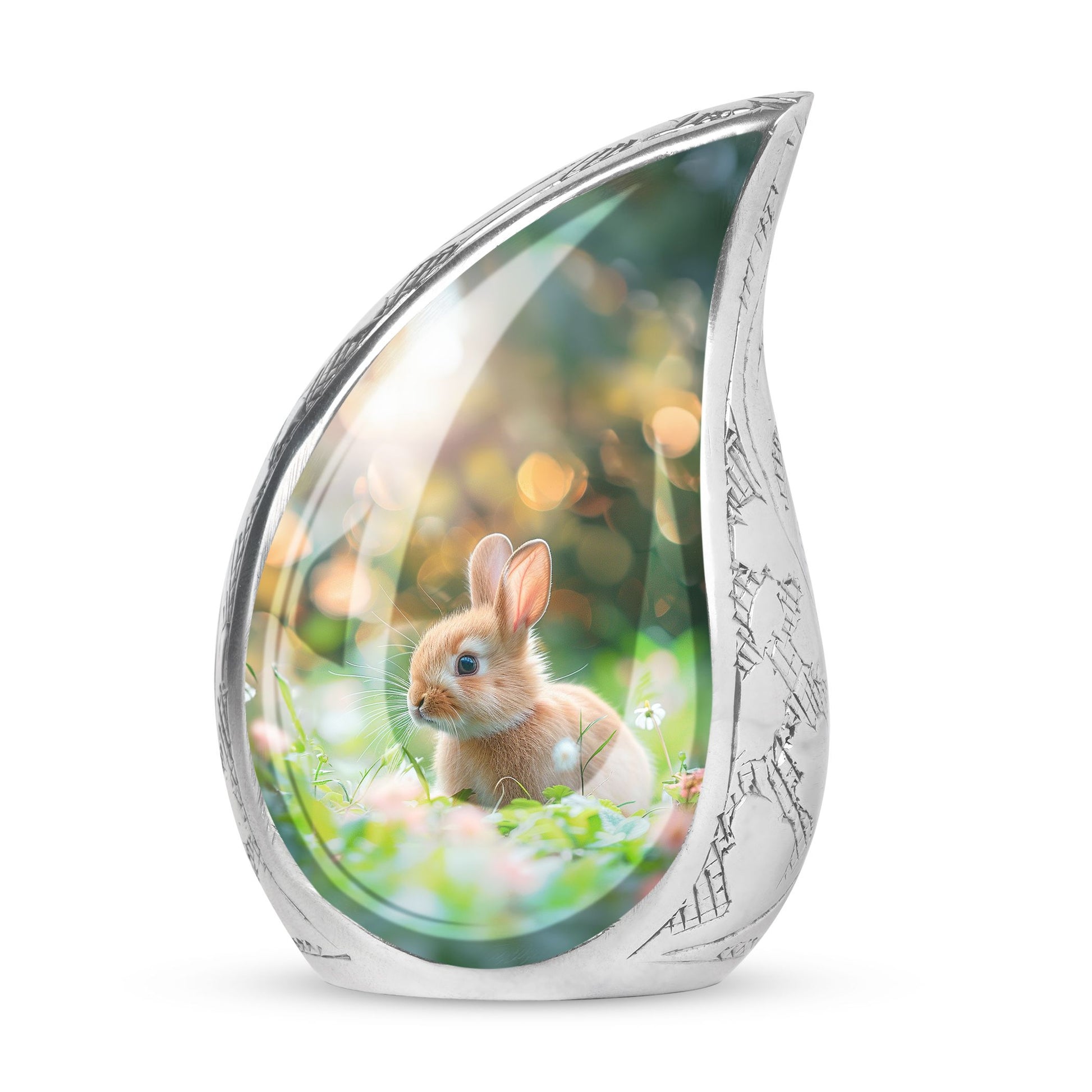 Green Baby Bunny Rabbit Urn – Beautiful Memorial for Pet Rabbits