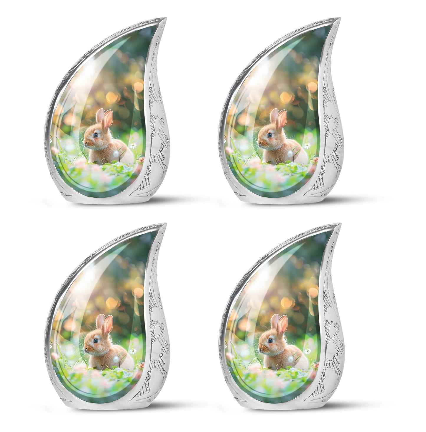 Green Personalized Pet Memorial Urn for Pet Ashes - 10-inch, 200 cu in - Yatskia
