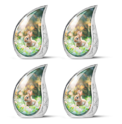 Green Personalized Pet Memorial Urn for Pet Ashes - 10-inch, 200 cu in - Yatskia