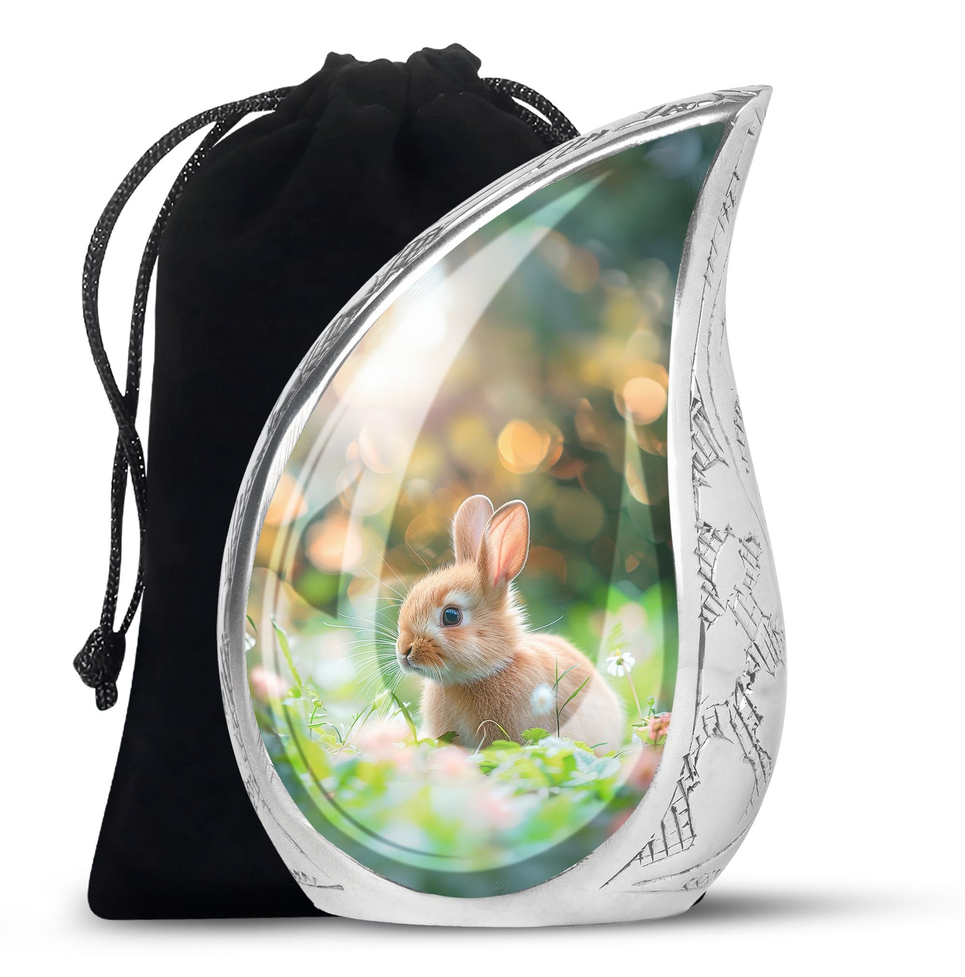 Green Baby Bunny Rabbit Urn – Beautiful Memorial for Pet Rabbits