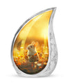 Sunset Baby Bunny Rabbit Urn - Beautiful Memorial For Pets Ashes