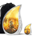 Sunset Baby Bunny Rabbit Urn - Beautiful Memorial For Pets Ashes