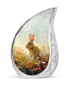 Baby Bunny Rabbit Urn – Beautiful Floral Design Memorial for Pet Remains
