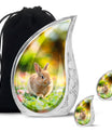 Bunny Rabbit Garden Urn - Beautiful Pet Memorial with Nature Design