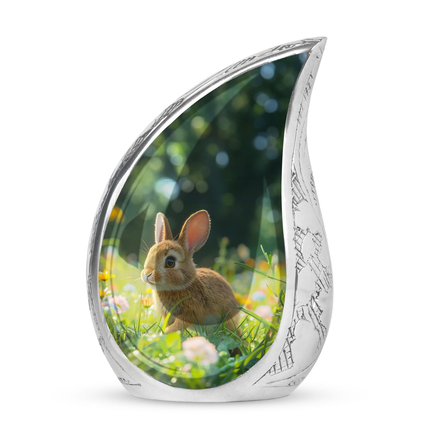 Personalized Rabbit Cremation Urn for Pet Ashes - 10-inch, 200 cu in - Yatskia