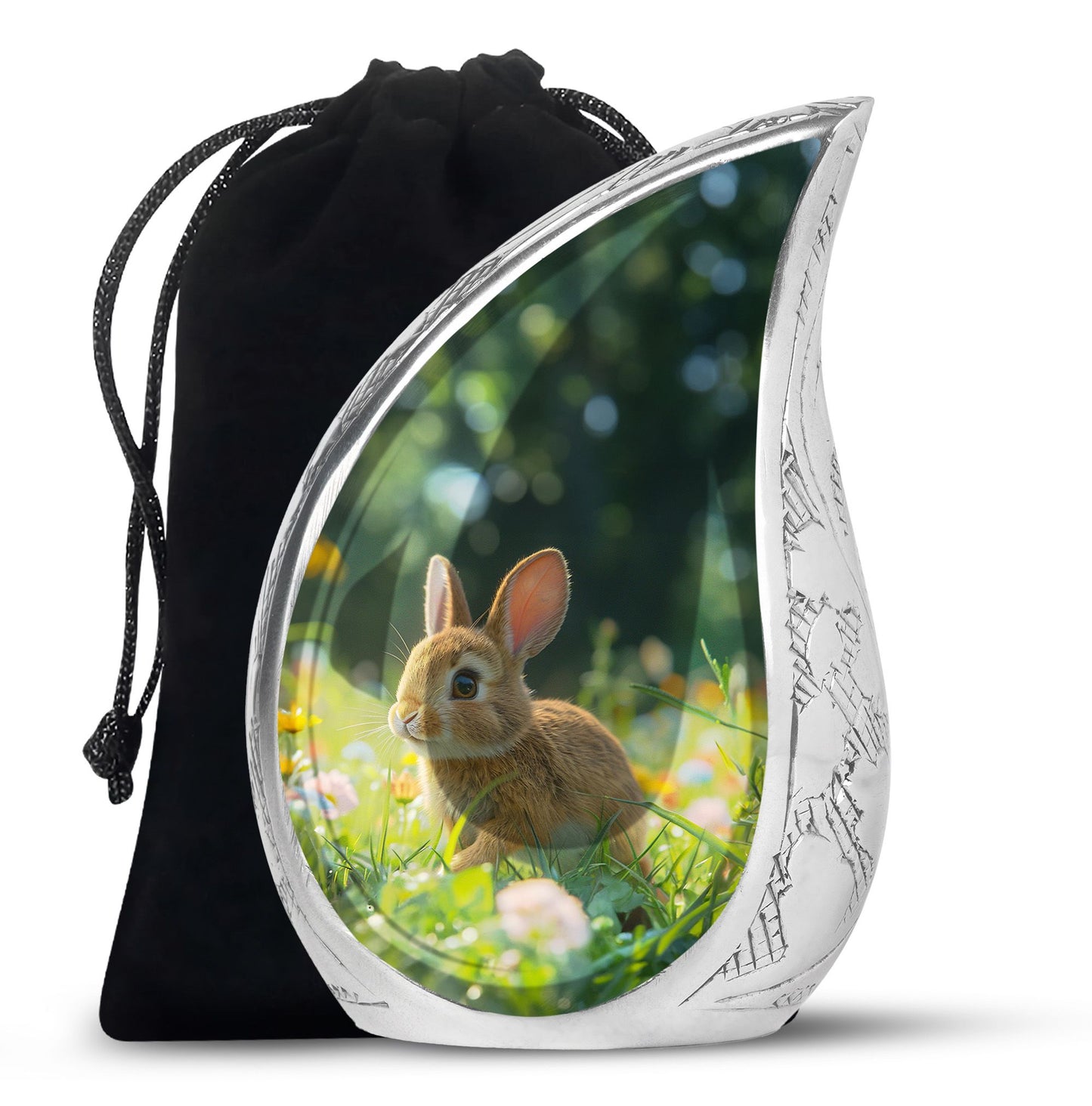 Personalized Rabbit Cremation Urn for Pet Ashes - 10-inch, 200 cu in - Yatskia