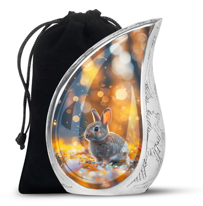 Personalized Rabbit Cremation Urn for Pet Ashes - 10-inch, 200 cu in - Yatskia