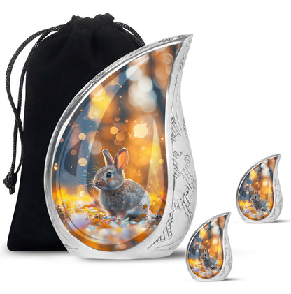 Personalized Rabbit Cremation Urn for Pet Ashes - 10-inch, 200 cu in - Yatskia