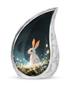 White Bunny Rabbit Burial Urn - Small Urn For Pet Ashes