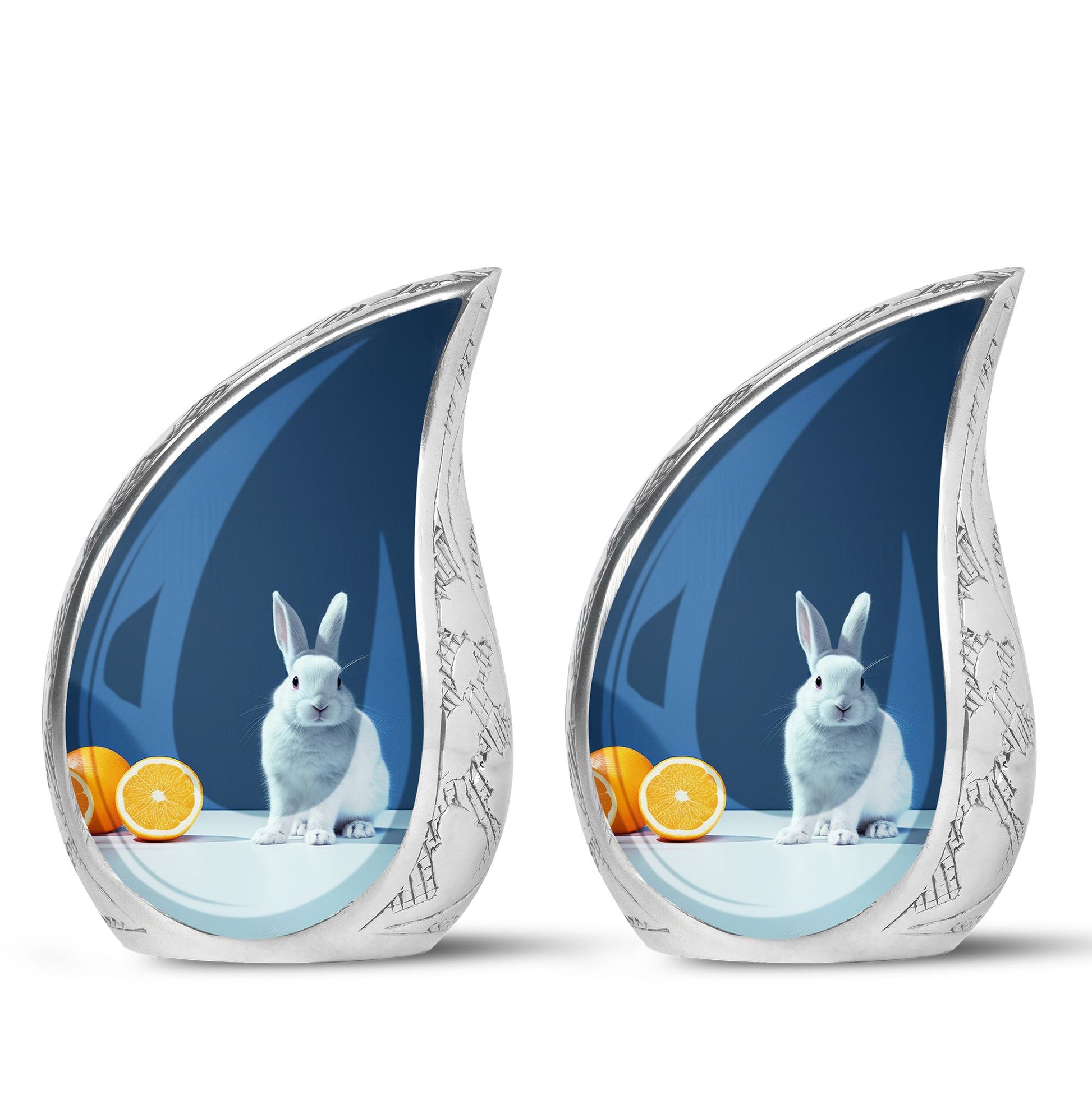 White Baby Bunny Rabbit Urn - A Unique Memorial For Pet Lovers