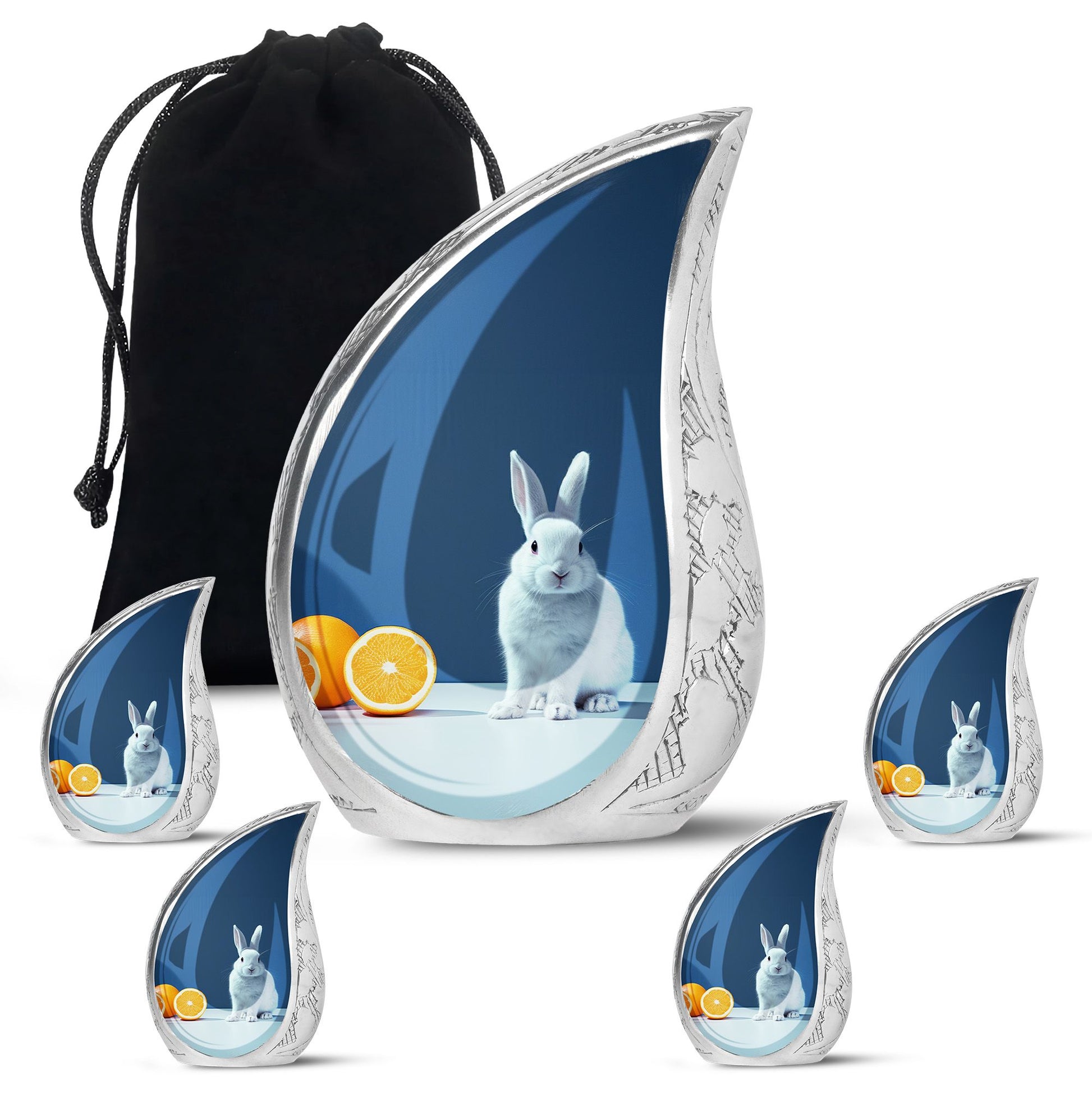 White Baby Bunny Rabbit Urn - A Unique Memorial For Pet Lovers