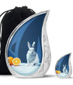 White Baby Bunny Rabbit Urn - A Unique Memorial For Pet Lovers